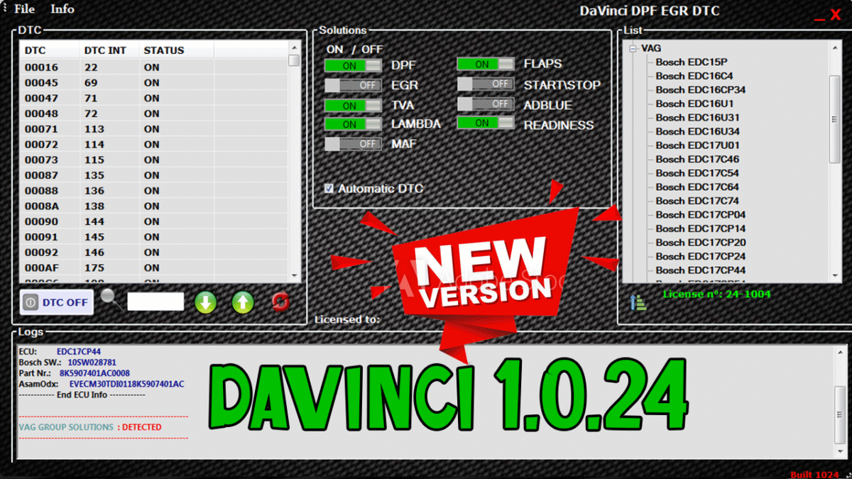 DAVINCI 1.0.24 - Image 1