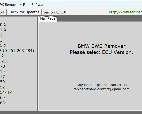 Software BMW EWS Remover v0.72